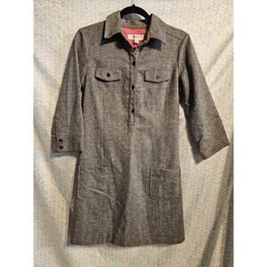 Isaac Mizrahi for Target Tweed Dress Women's 4 Wool Blend Blk/Wht lined pink VTG